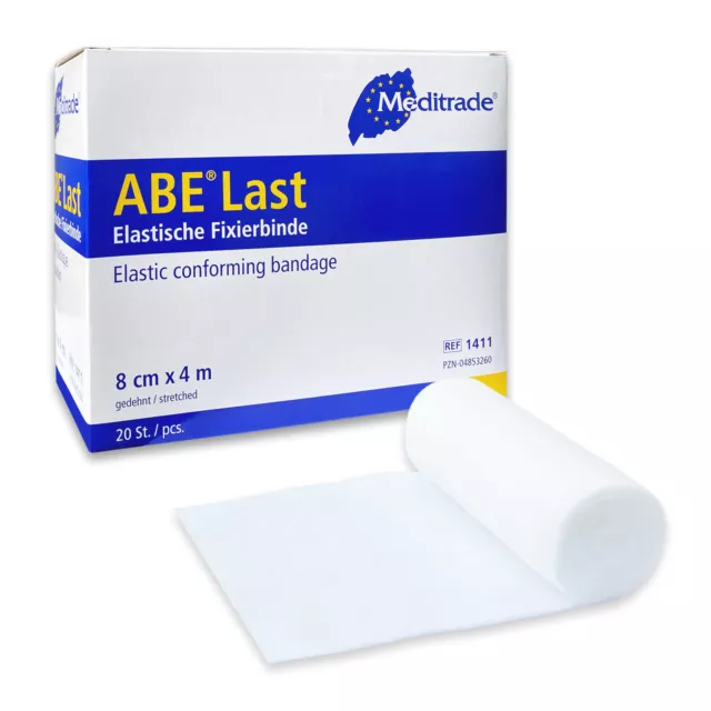 Meditrade ABE Last® elastische Fixierbinde Mullbinde Wundverband 20 Binden