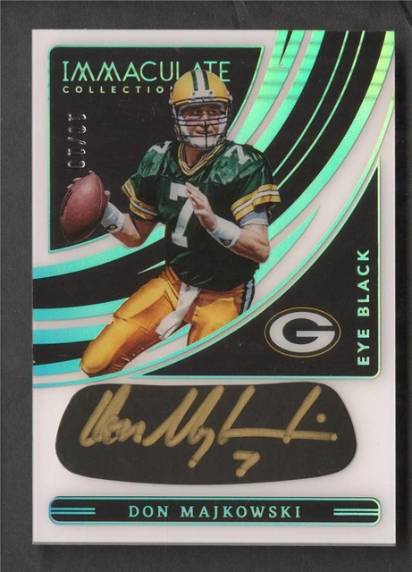 2022 Panini Immaculate Football Don Majkowski Eye Black Auto /10