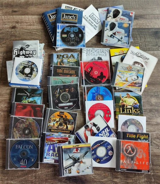 LOT OF VINTAGE CDROM PC Games + Manuals Guides Late 90s Early 2000s