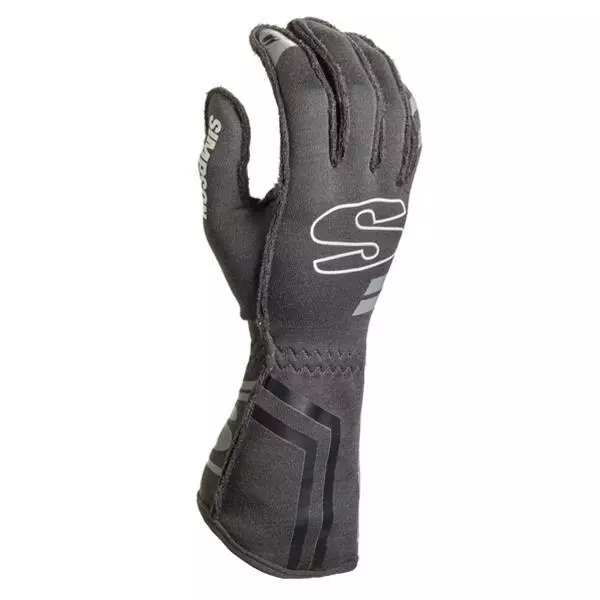 Simpson High Quality Double Layer Endurance Racing Gloves Nomex Medium Gray Pair
