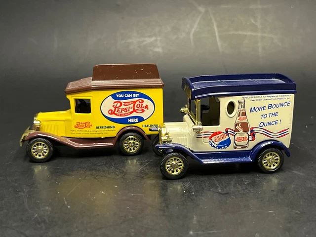 Gearbox Golden Wheels Ford Pepsi Cola Bottle Advertising MINI Delivery Truck LOT