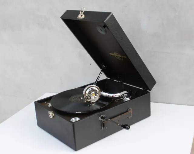 Columbia 211 A Phonograph, Portable, Working Vintage Gramophone