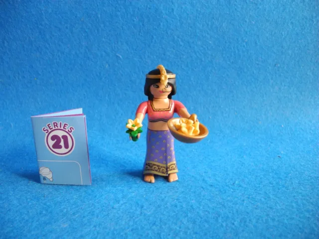 Playmobil Figures series 21 mujer hindú con sari y anillo de nariz cesta   70733