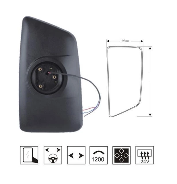 VOLVO FH4 FH16 Wide Main Mirror Electric Heated N/S Left 2012 Onwards £