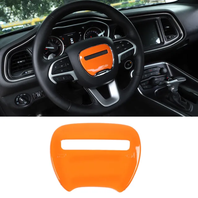 Steering Wheel Center Cover Trim For Dodge Challenger/Charger 15+ Orange Durango