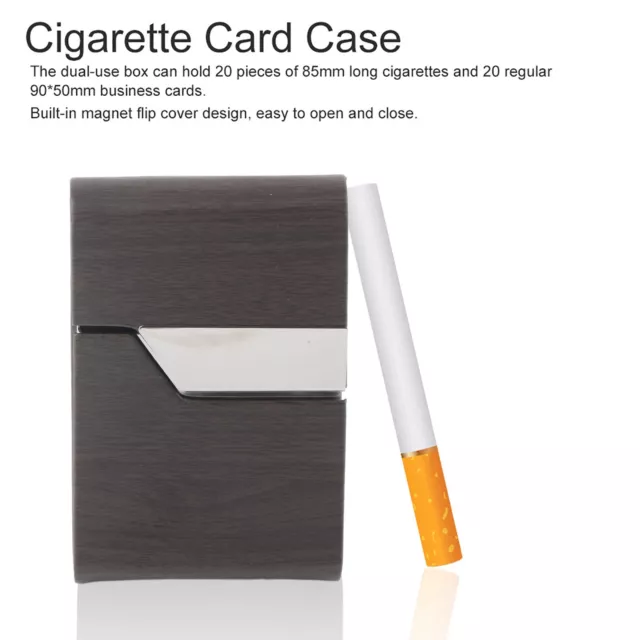 (Black)Slim Multifunctional Cigar Cigarette Storage Card Case Pocket Box