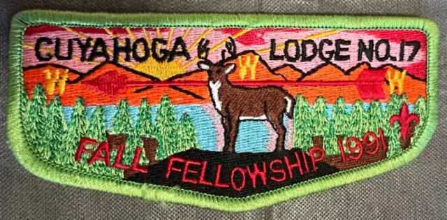 OA Cuyahoga Lodge 17 - Fall Fellowship 1991 flap - es1991