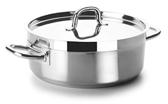 (TG. 32 cm) Lacor, Pentola per arrosti, Argento (silber), 32 cm - NUOVO