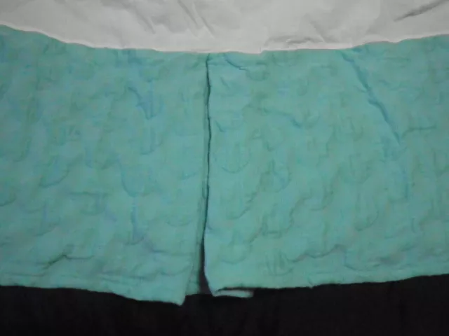Falda colchón de cama completa Pottery Barn Teen Big Dot piscina esquina dividida 13,5" caída