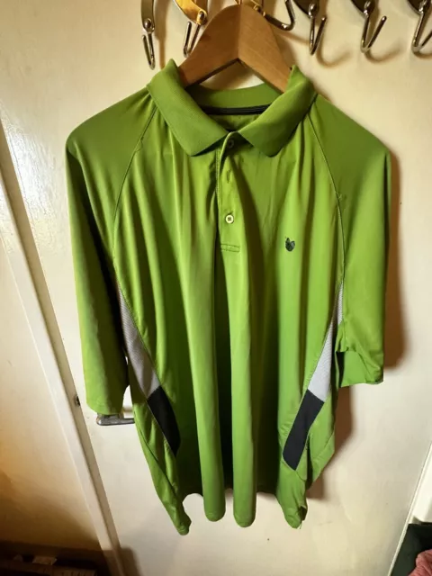 Mens Palm Grove Short Sleeve Golf Top Xl Green Polo Shirt