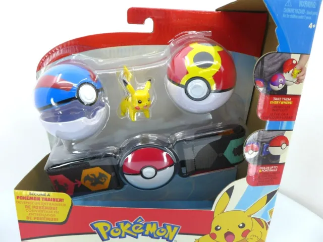 Wicked Cool Toys Pokemon Clip 'n Go Poke' Ball (var charaters) Belt Set New