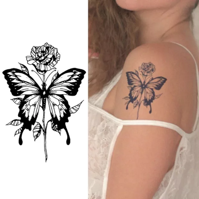 Cartoon Butterfly Butterfly Tattoo Stickers Butterfly Temporary Tattoo  Thigh