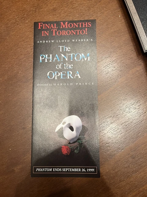 Paul Stanley (Stage Debut) "PHANTOM OF THE OPERA" 1999 Toronto Closing Flyer