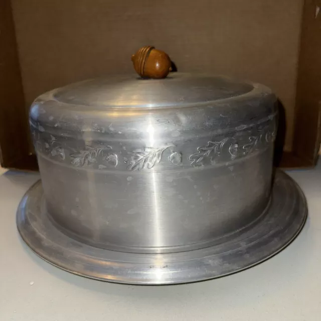 Vintage West Bend Square Aluminum Cakew/ Lid Pan Keeper Carrier