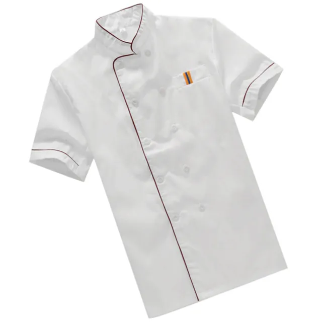 Short Sleeve Chef Jacket Bakery Uniform Mens Casual Shirts Men's Miss