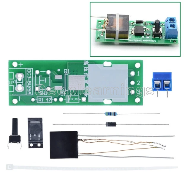 DC3-5V High Voltage Generator Arc Igniter Lighter Boost Electronic Suite DIY Kit