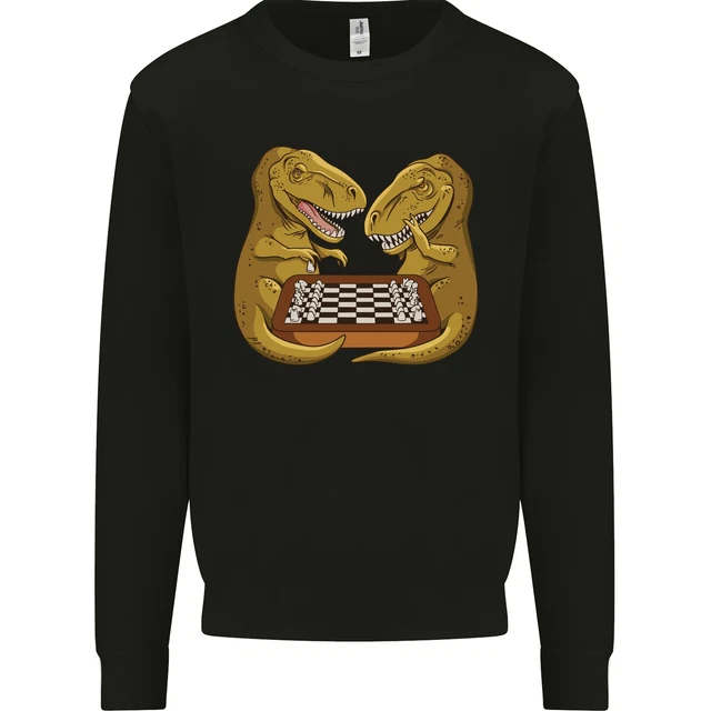 Chess T-Rex Dinosaur Kids Sweatshirt Jumper