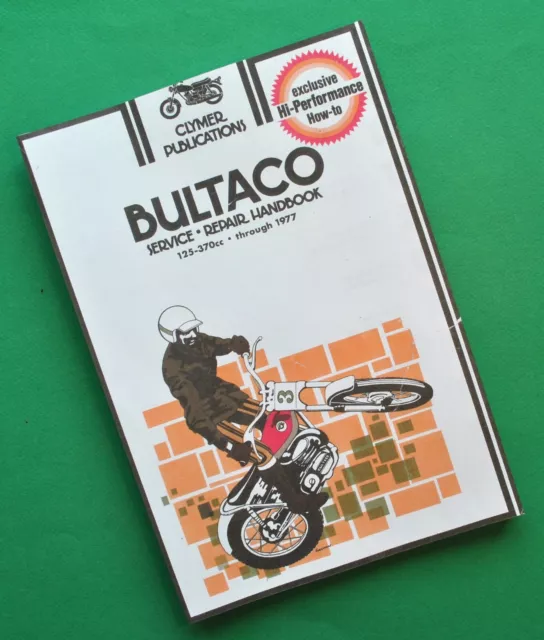 1960s-77 Bultaco Motorcycle Service Manual Book 125cc 370cc Pursang Sherpa Tigre