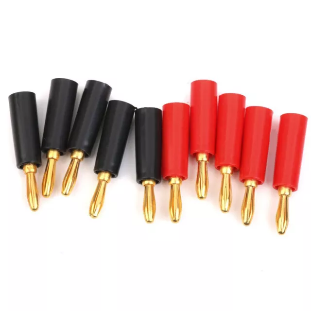 10 Pairs Banana Plug Insulated Practical Connectors for TV DVD Speaker