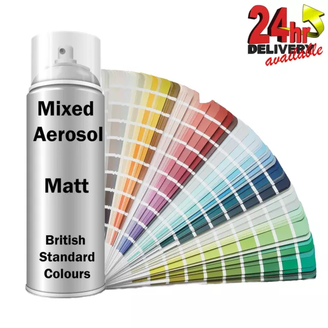 Mixed Aerosol Paint BS Colours Metal/Wood/Ceramics/Stone/Clay/UPVC/Plastic