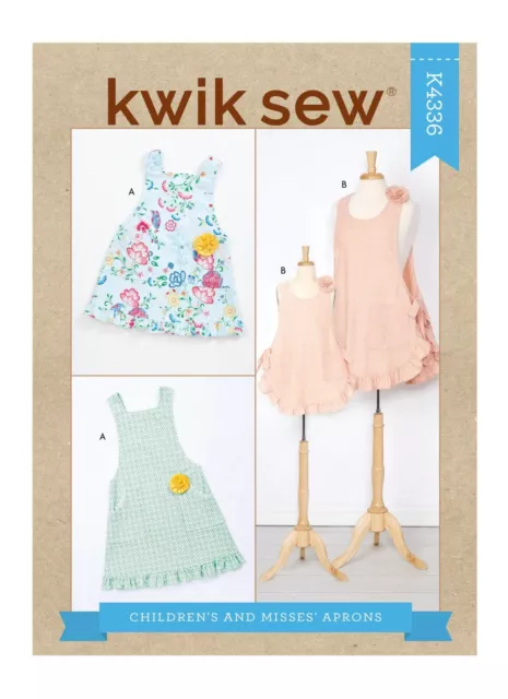 Kwik Sew  K4336  Children's/Misses' Aprons  Sizes: Childrens 3-8 Misses 10-20