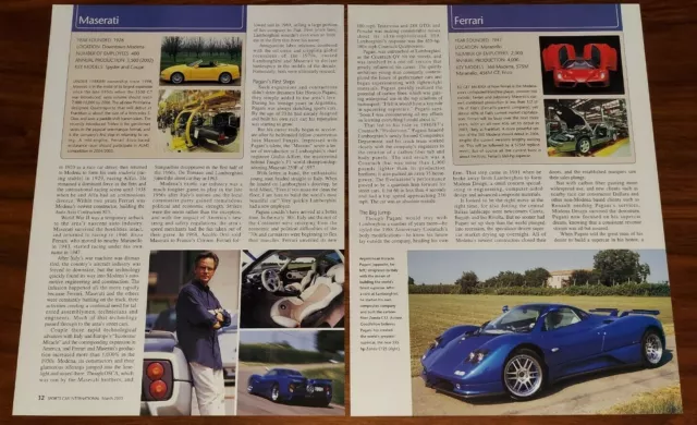 Pagani Zonda C125 Magazine Article Modena Maserati Ferrari Lamborghini De Tomaso 2