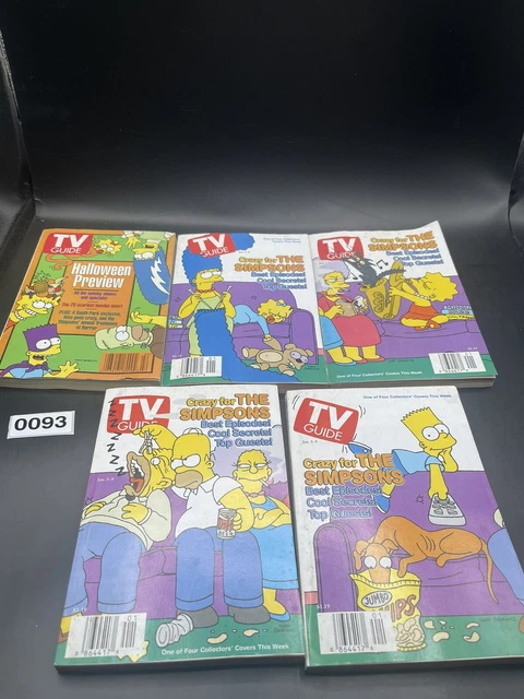 Crazy for The Simpsons Complete TV Guide Set of 5
