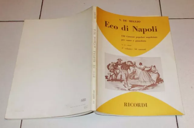 Spartiti De Meglio ECO DI NAPOLI Volume 1 1978 Songbook Canzoni napoletane Vol