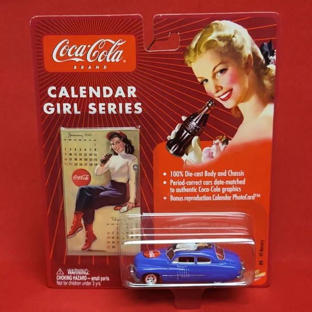 Coca Cola Johnny Lightning Calendar Girl Series Die Cast  49 Mercury