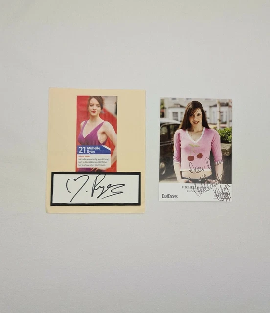 Autograph - Michelle Ryan (Zoe Slater) - Eastenders - Live ink Job Lot of 2