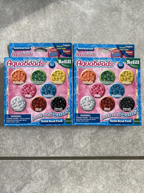 2 Nuevas Cajas AquaBeads Joya Cuentas Recarga Juego Época ¡Más de 1.600 Cuentas!