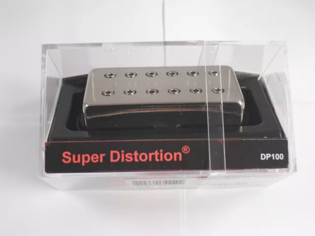 DiMarzio REGULAR-SPACED Super Distortion Bridge W/ Nickel Cover DP 100