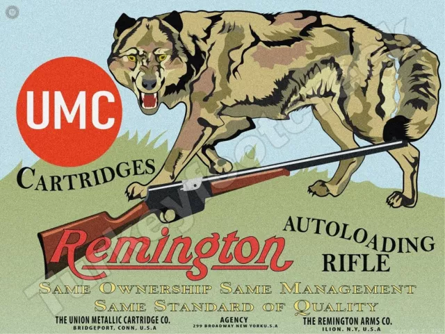 Remington UMC Autoloading Rifle 9" x 12" Metal Sign