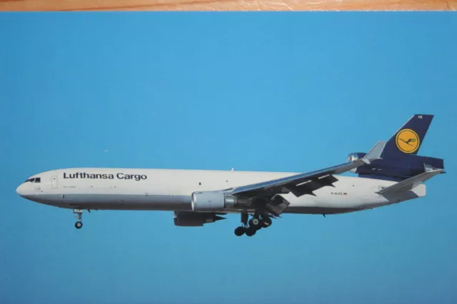 AK Airliner Postcard Flugzeug LUFTHANSA CARGO MD-11