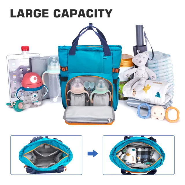 Living Traveling Share Baby Diaper Bag Multi-Function Travel Waterproof Backpack 3