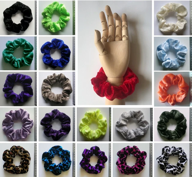 ONE SCRUNCHIE VELLUTO - Scegli tra un'ampia selezione di colori *MADE IN UK*