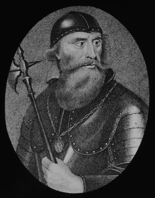 PORTRAIT OF ROBERT THE BRUCE C1890 Magic Lantern Slide SCOTTISH HISTORY