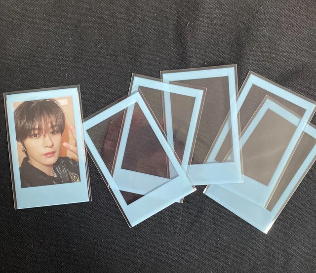 KPOP LIGHT BLUE Colored Frame Photocard Sleeves 10 PCS Trading cards