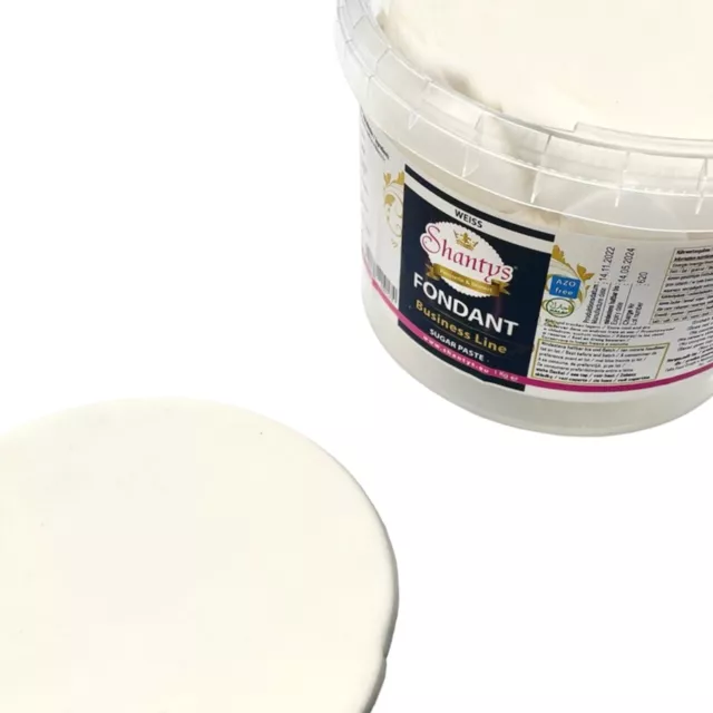 Shantys Fondant Business Line - WEISS - 1 Kg - Zuckerteig Zuckermasse - SHANTYS