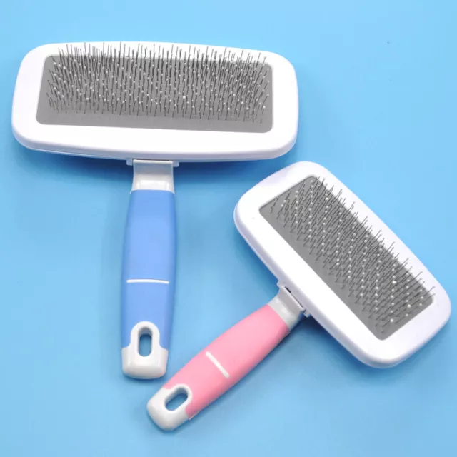 Pet Dog Cat Hair Brush Metal Pin Comb Fur Grooming Deshedding Cleaning Trimmer