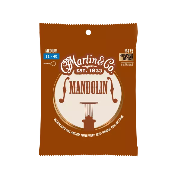 Mandolin Strings 11-40. Loop End By Martin M475 Phosphor Bronze Wound
