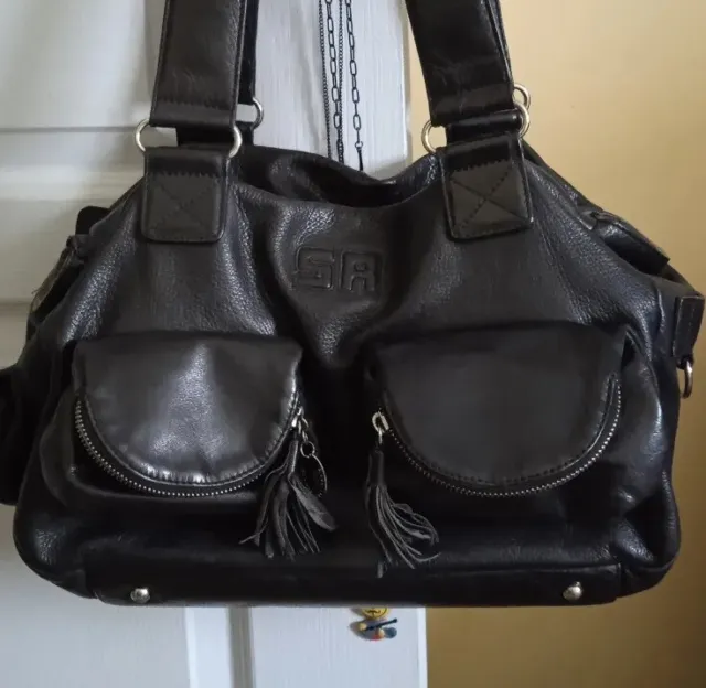 sac Sonia Rykiel modèle Charming line en cuir couleur noir