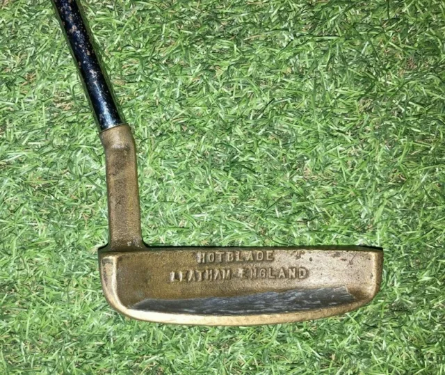 Vintage Hotblade Leatham Putter / Classic Brass Golf Club / Steel Shaft ⛳