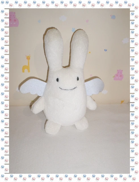 Doudou Peluche Musicale Ange  Lapin  Blanc Ailes  Trousselier