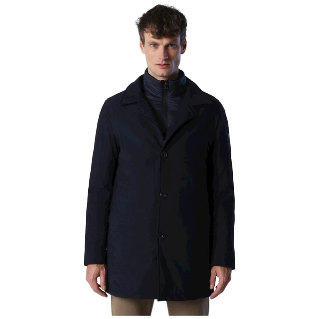 North Sail giubbino trench uomo colore blu art 603177 giacca in tessuto tecnico