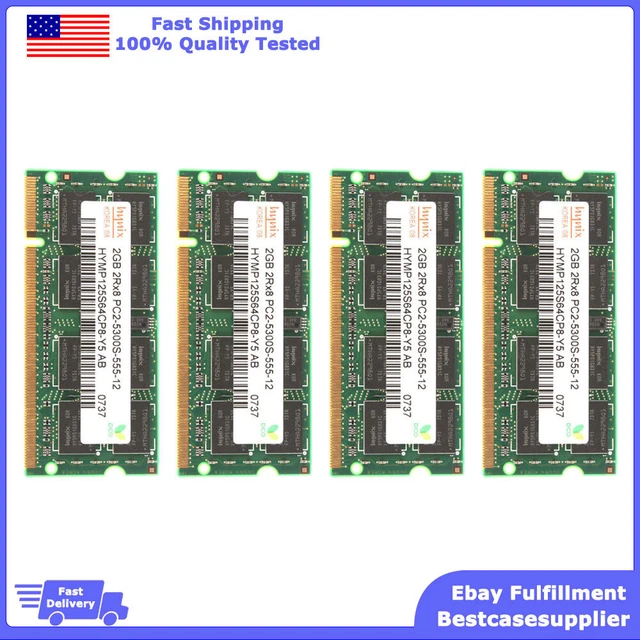 Hynix 2GB RAM Laptop Memory PC2-5300 DDR2 667Mhz 200pin Non-ECC SODIMM 1/2/4pcs