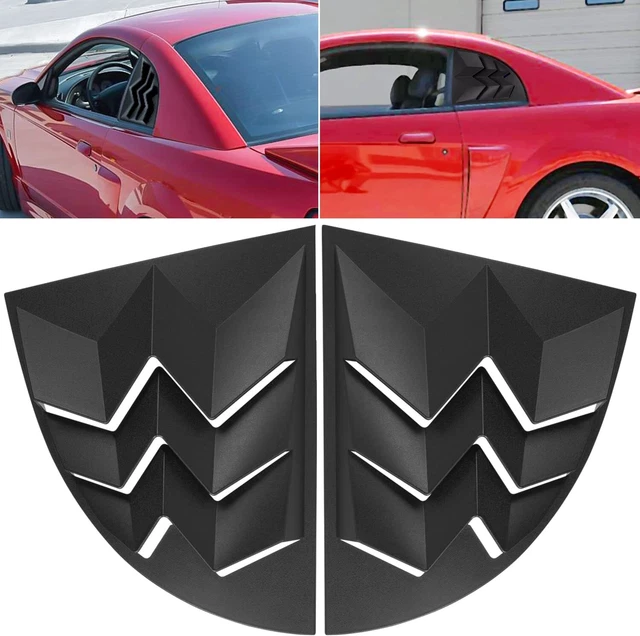 Quarter Side Window Scoop Louvers SunShade Cover for Ford Mustang 1999-2004