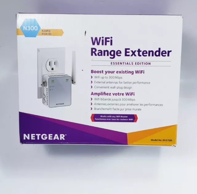NETGEAR Model No. EX2700 N300 WiFi Range Up To 300 Mbps