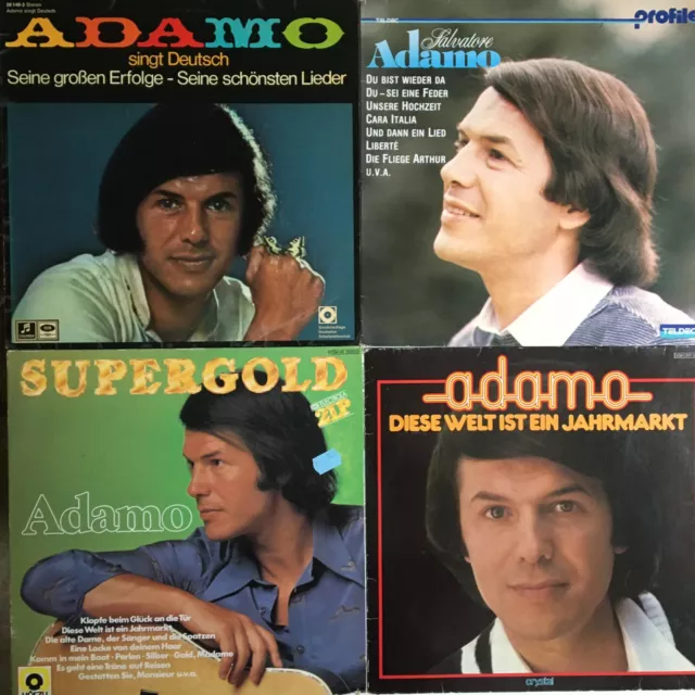 4 LPs ADAMO Schallplatten Sammlung Plattensammlung Vinyl Chanson 70er 80er