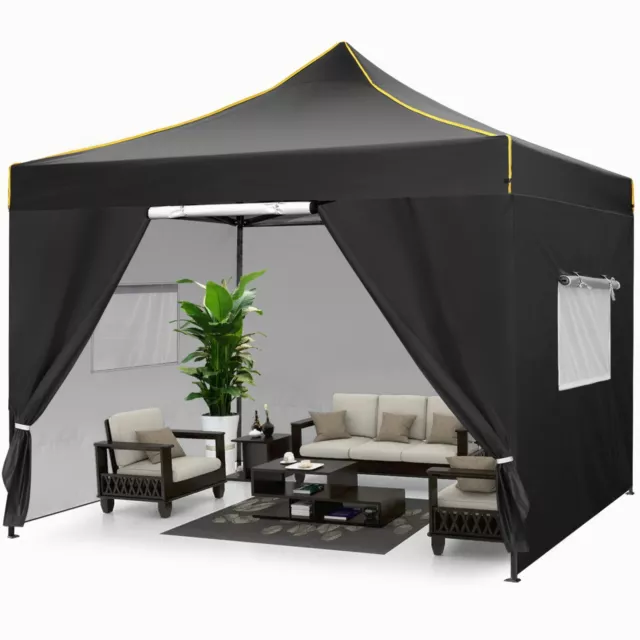 Pavillon 3x3m Wasserdicht Gartenzelt Faltpavillon Partyzelt Popup Faltbar Zelt